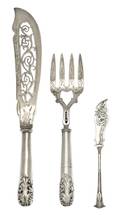An Assembled Victorian Silver Fish Serving Set John Gilbert