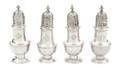 An Assembled Set Four Georgian Silver Casters