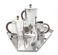 A Brazilian Art Moderne Silverplate Tea and Coffee Service Designed by Ken Benson