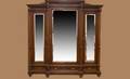 271 French Triple Door Beveled Mirror Armoire