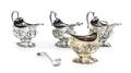 An Assembled Set of Four George II Silver Sauce Boats Henry Hayens