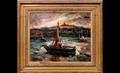 263 Albert Vagh Oil Sailboat