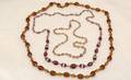476 Three Antique Crystal Glass Bead Necklaces