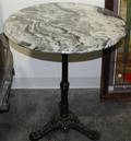 A Marble and Cast Iron Cafe Table