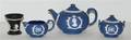 A Wedgwood ThreePiece Jasperware Coronation Tea Set