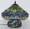 An American Leaded Glass Table Lamp