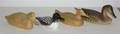 Four Carved Wood Duck Decoys