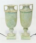 A Pair of Alabaster Lamps