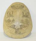 An Americana Style Historical Scrimshaw Composite Tortoise Shell