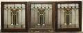 A Set of Three Prairie Style Leaded Glass Panels
