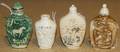 A Collection of Three Ivory Snuff Bottles