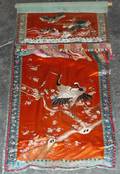 A Chinese Silk Embroidered Wall Hanging