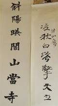 Two Chinese Calligraphy Scroll Paintings