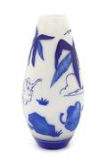 A Blue and White Cameo Glass Vase