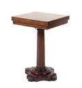 An American Mahogany Pedestal Work Table