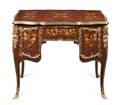 A Louis XV Style Marquetry and Gilt Bronze Mounted Writing Desk