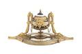 A French Gilt Bronze and Sevres Style Porcelain Ink Well