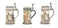 A Collection of Three Mettlach Steins