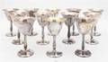 A Set of Twelve Silverplate Goblets