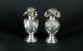 405 Pair Sterling Rococo Salt and Pepper