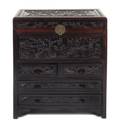 A Chinese Carved Hardwood Chest of Drawers