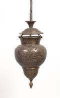 A Pair of Middle Eastern Brass Hanging Censers