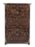 A Korean Hardwood Painted Chest