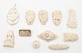 A Group of Carved Ivory and Bone Articles