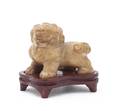 A Chinese Soapstone Toggle of a Lion