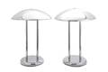 A Pair of Modernist Chrome Table Lamps