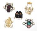 A Group of Five Kenneth Jay Lane Brooches