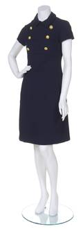 A Navy Wool Military Inspired Dress