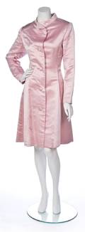 An Arnold Scaasi Pink Satin Evening Coat