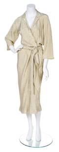 A Halston Gold Lurex Evening Dress