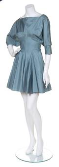 An Alaia Teal Nylon Dress