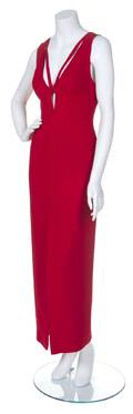 A Valentino Red Evening Gown