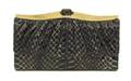A Judith Leiber Black Python Evening Clutch