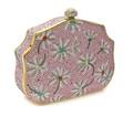 A Judith Leiber Pink Daisy Crystal Minaudiere