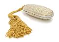 A Judith Leiber Goldtone and Crystal Hardsided Minaudiere