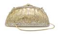 A Judith Leiber Gold and Rhinestone Hardsided Evening Clutch