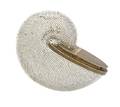 A Judith Leiber Silver Crystal Sea Shell Minaudiere