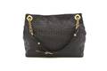 A Bottega Veneta Black Intrecciato Leather Bag