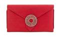 A Wilbur  Gussie Red Silk Envelope Evening Bag