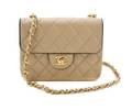 A Chanel Quilted Tan Leather Bag