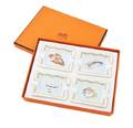 A Set of Four Hermes Diminutive Porcelain Ash Receivers