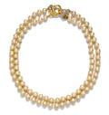 A Kenneth Jay Lane Gold Faux Pearl Necklace