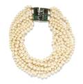 A Kenneth Jay Lane Multirow Faux Pearl Torsade