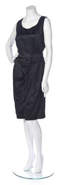 A Maggy Rouf Black Satin Cocktail Dress