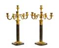 A Pair of Empire Style FiveLight Bronze Candelabra