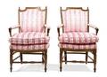 A Pair of French Provincial Louis XVI Fruitwood Fauteuil